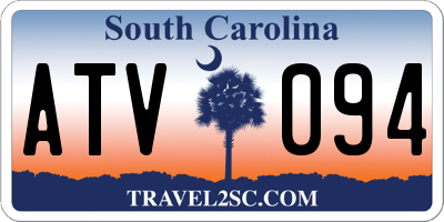 SC license plate ATV094