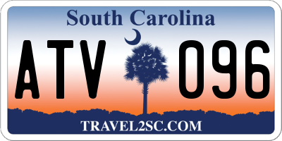 SC license plate ATV096