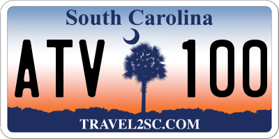 SC license plate ATV100