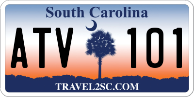 SC license plate ATV101