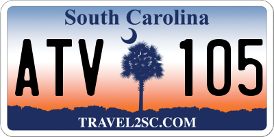 SC license plate ATV105