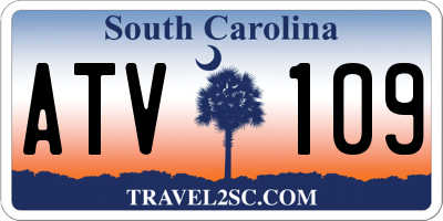 SC license plate ATV109