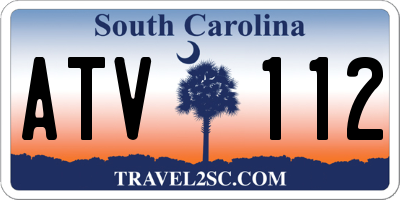 SC license plate ATV112