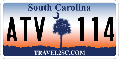 SC license plate ATV114