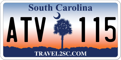 SC license plate ATV115
