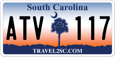 SC license plate ATV117