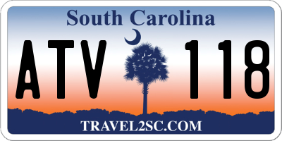 SC license plate ATV118
