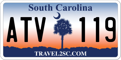 SC license plate ATV119