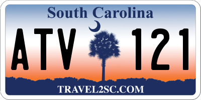 SC license plate ATV121