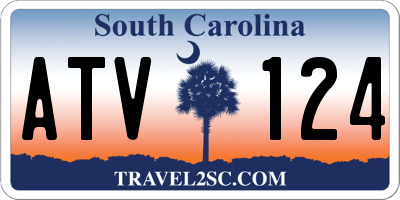 SC license plate ATV124