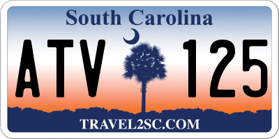 SC license plate ATV125