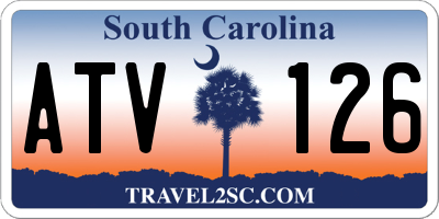SC license plate ATV126
