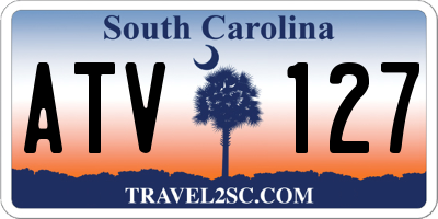 SC license plate ATV127