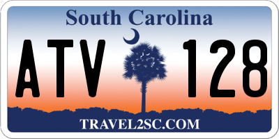 SC license plate ATV128