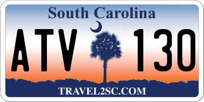 SC license plate ATV130
