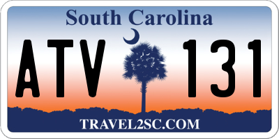 SC license plate ATV131