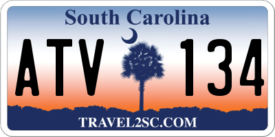 SC license plate ATV134