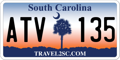 SC license plate ATV135