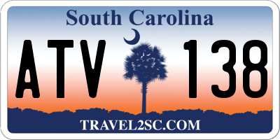 SC license plate ATV138