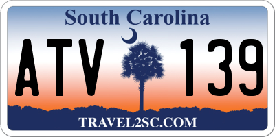 SC license plate ATV139