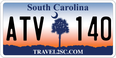 SC license plate ATV140