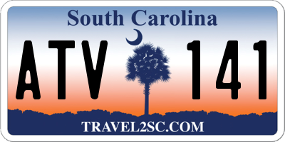 SC license plate ATV141