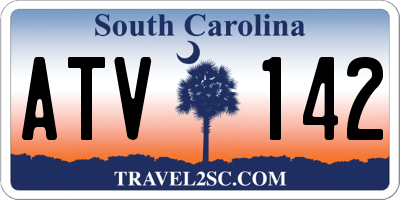 SC license plate ATV142