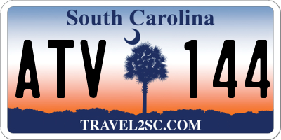 SC license plate ATV144