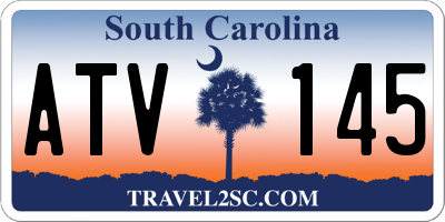 SC license plate ATV145