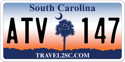 SC license plate ATV147
