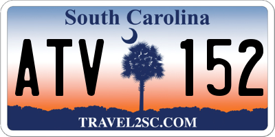 SC license plate ATV152