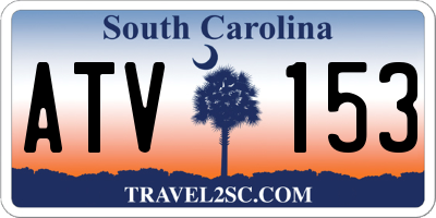 SC license plate ATV153