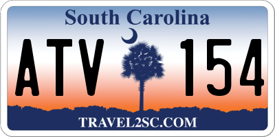 SC license plate ATV154