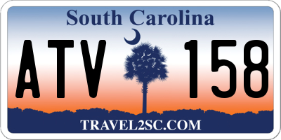 SC license plate ATV158