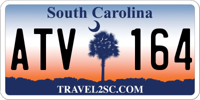 SC license plate ATV164