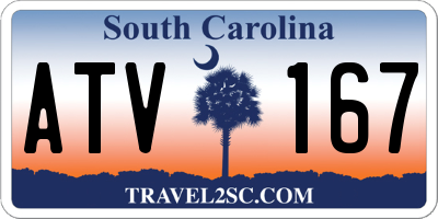 SC license plate ATV167