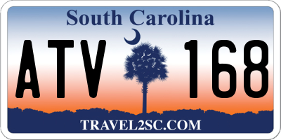 SC license plate ATV168