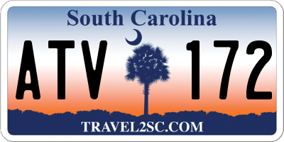 SC license plate ATV172