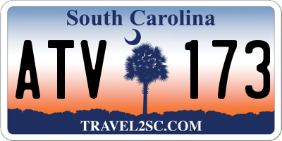 SC license plate ATV173