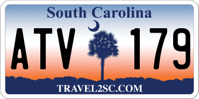 SC license plate ATV179