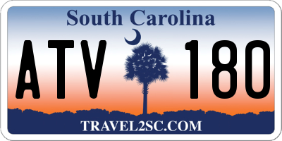 SC license plate ATV180