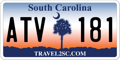 SC license plate ATV181