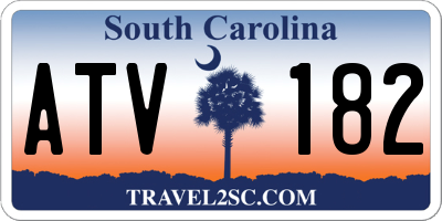 SC license plate ATV182