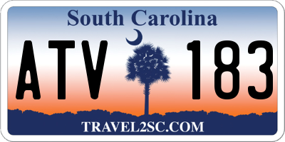 SC license plate ATV183