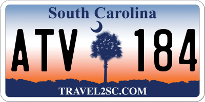 SC license plate ATV184