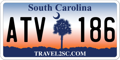 SC license plate ATV186