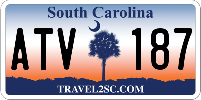 SC license plate ATV187