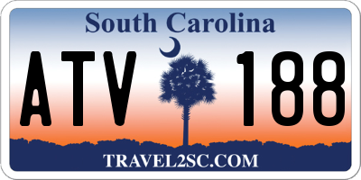 SC license plate ATV188
