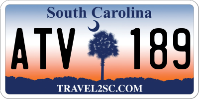 SC license plate ATV189
