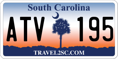 SC license plate ATV195